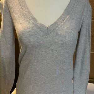 J.Crew Heather Gray V-Neck Sweater